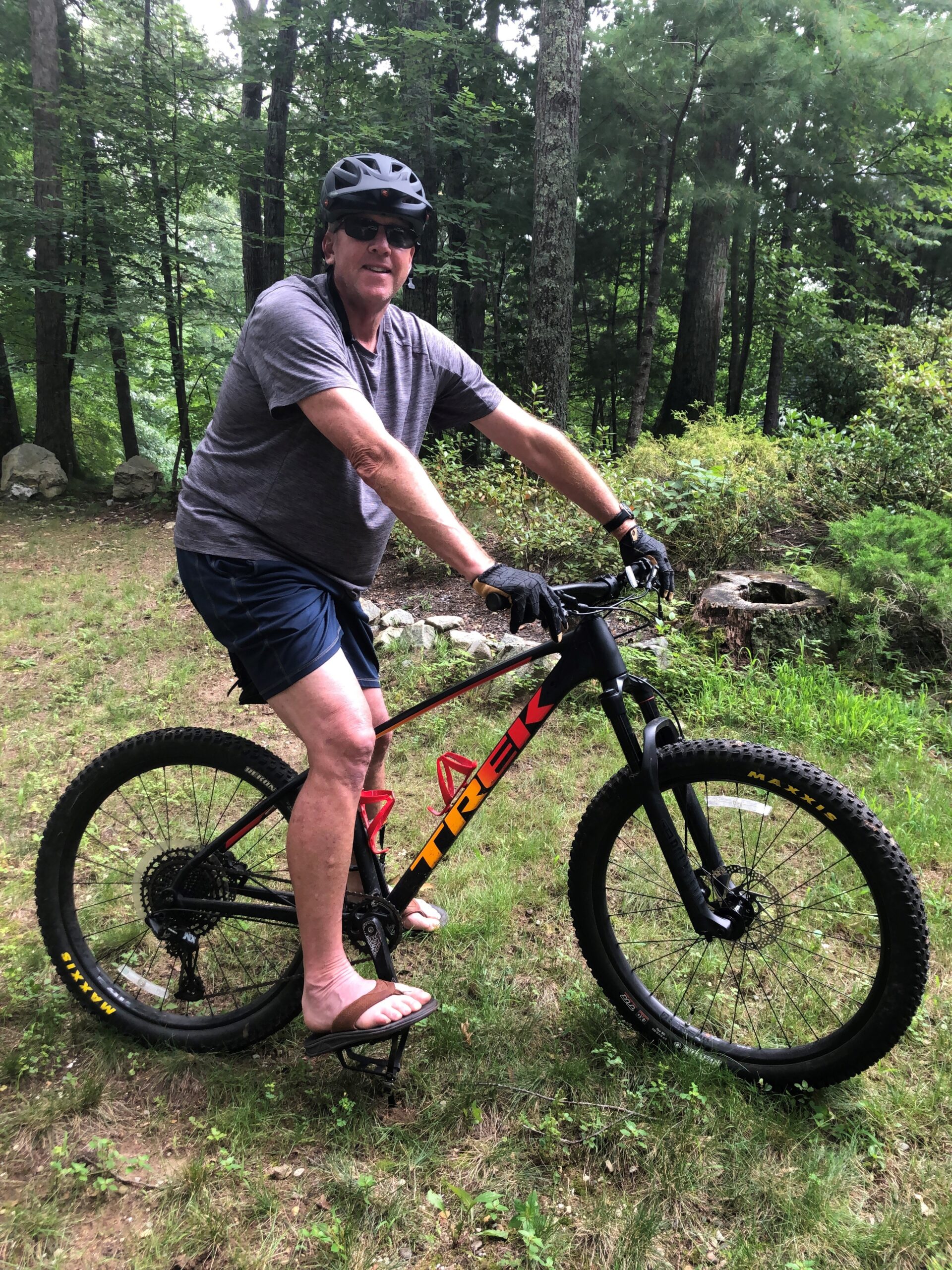 Photograph of Pete Blemker on a bike.